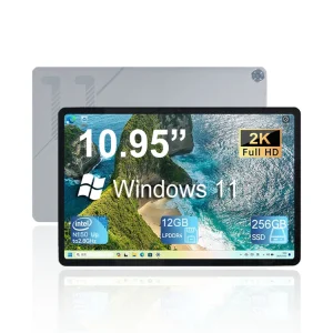 10.95英寸便携式笔记本电脑 1920×1200 2K 触摸屏 DDR4 12GB+256GB SSD Win11 笔记本平板 带键盘笔