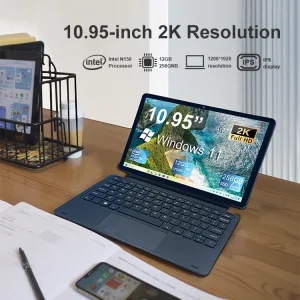 10.95 Inch Win10 Win 11 Tablet 2K 1920*1200 Screen 12gb DDR4 256gb SSD Windows Business Tablet PC with WIFI 6 Keyboard Case Pen
