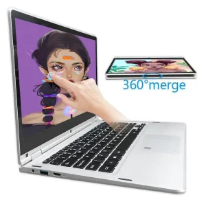 11.6 Inch FHD Touch Screen Touchscreen Laptop Yoga 360 Degree Rotating 2 in 1 Convertible N4020 Mini Laptop