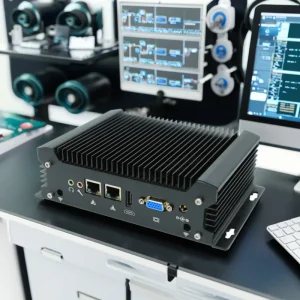 12th Gen 1235U Industrial PC 2 DDR5 RAM M.2 SSD Desktop Computer Aluminium Alloy Fanless Industrial Control Mini Box PC