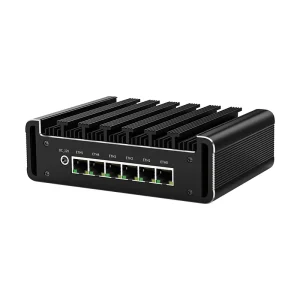 12th Gen Firewall Router N100 DDR5 NVMe 6x I226-V 2.5G Industrial Mini Computer RJ45 COM PfSense OPNsense PVE Fanless Mini PC