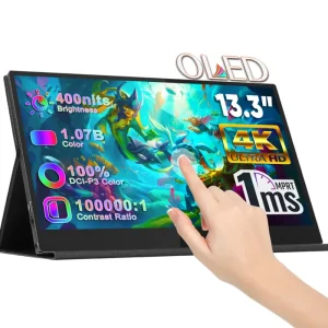 13.3″ 4K OLED Touch IPS Panel Portable Monitor HDR Anti-Glare Screen External Display for Engineers OEM Private Label