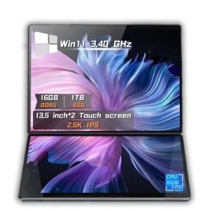 13.5 Inch Dual Screen Laptop CPU N100 16GB DDR5 9000mAh Battery Touchscreen Support Pressure Pen