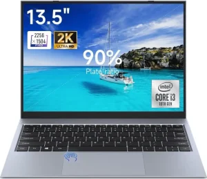 13.5英寸笔记本电脑，配有英特尔酷睿I3-1005G1处理器、8gb RAM、256gb SSD Win 11系统，适用于学生和商务人士