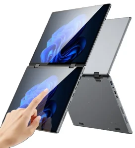 14 Inch + 14 Inch Win 11 Tablet PC Touch Screen 2 in 1 Notebook PC 32GB+2TB Touchscreen Business Student Laptop Computer