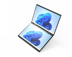 14 Inch 360 Degree Convertible Dual Screen Laptop Intel N95 Quad Core Windows 11 IPS Turbo Cooling Business Notebook