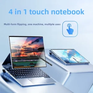 14 Inch IPS HD Touch Screen Convertible Tablet Mode 180 Hinge Rotation 2MP HD Windows 11 Laptop