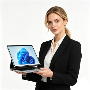14 Inch Portable Intel N95 Quad Core 16G Touch Screen Fingerprint Unlock Ultrabook Notebook Aluminum Yoga Laptop