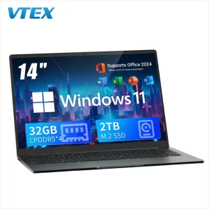 14 Inch Ultra Thin 1kg Laptop Computer Full Function Type-C WiFi 6E BT5.3 PD Charging Lightweight Fingerprint Business Laptop