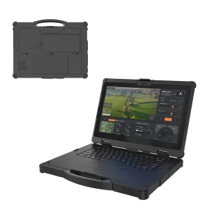 14 英寸坚固型笔记本电脑 Windows 10/11 英特尔酷睿 I7 4G NFC 1000 尼特 可拆卸电池 IP65 指纹识别 工作站