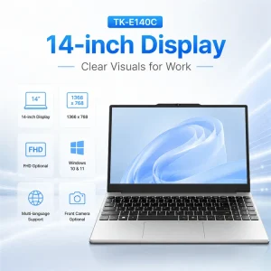 14.1 Inch Office Portable Laptop AMD A9 9400 16GB RAM 512GB SSD Cooling Fan Win10/11 Students Business Laptop