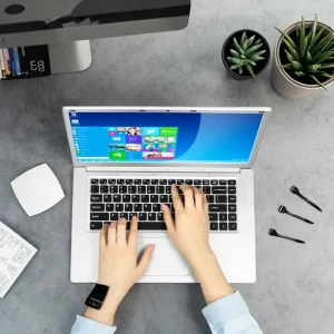 14.1 Inch Super Thin Laptop with J3455 Processor Full HD Screen Ultra Slim New Quad Core Notebook for Education Used