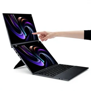 双屏触摸 14+14 英寸 SSD 笔记本电脑一体机 Core I7 型号 Windows 10/11 办公工作游戏设计
