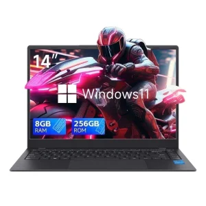 便携式14英寸英特尔N5095 1080P屏幕 8GB内存 DDR4 256GB 512GB ROM Win11 C型端口笔记本电脑