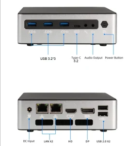 14th Gen Ultra5 125u Nuc Nano Small Micro PC 4.3GHz Gaming Mini PC X86 2 Ethernet Lan Win 10 11 Linux Ubuntu DDR5 Mini PC