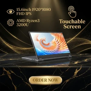 15.6″ 360 Foldable Touchscreen AMD Ryzen 3 3200U Dual-Core 16GB RAM 512GB SSD 2-in-1 Laptop Windows 11 Home EU Plug 16:09