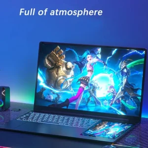 15.6″+7″ Dual Screen Laptop Intel N100 16GB DDR4 RGB Backlit Keyboard Computer Notebook Laptops Gamers Touchscreen