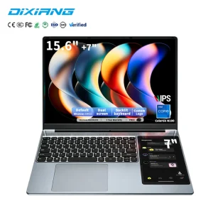 定制徽标双屏笔记本电脑 15.6 英寸 7 英寸 IPS 触摸屏 Intel N100 16GB 1TB SSD 便携式商务笔记本电脑