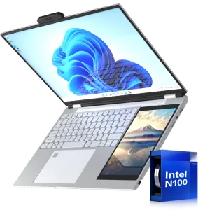 15.6 + 7英寸双屏多功能触摸笔记本电脑英特尔N95 DDR4 8G 16G 32内存，带128G 256G 512G 1TB 2TB固态硬盘