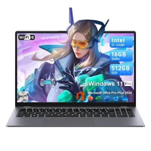 笔记本电脑 15.6 英寸 FHD IPS 触摸屏 10 核 I5-1334U 16GB RAM 512GB SSD Windows 11 商务学生笔记本电脑