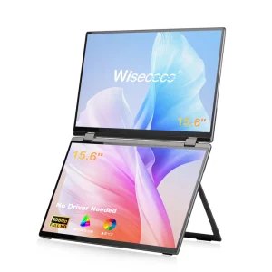 15.6 Inch 1080P Double Portable Monitor IPS Touchscreen 350nits Brightness Type C Screen Monitor for Laptop External