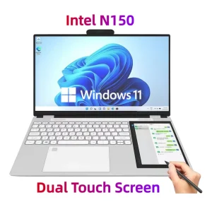 15.6 Inch 180 Opening Type C FHD Touchscreen Intel N150 Quad Core Double Dual Screen Touch Laptop