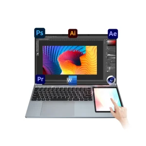 15.6 Inch + 7 Inch IPS 1080P Double Monitor Intel Celeron N5095 Quad Core Business Office Dual Screen Touch Laptop