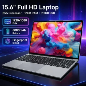 15.6 Inch FHD 1920*1080 Laptop Intel Celeron N95 Processor Ultra Thin Business Win11 Portable Laptops Computer OEM