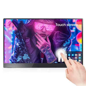 15.6 Inch Full HD 4K Touch Screen Portable Slim Monitor USB Widescreen Laptop Monitor Display with Battery