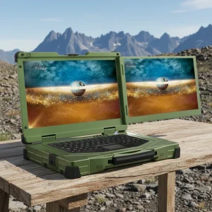 15.6 Inch Fully Rugged Aluminum Alloy Multi Screen Commercial 90Hz Refresh Rate Rugged Notebook for Field Work