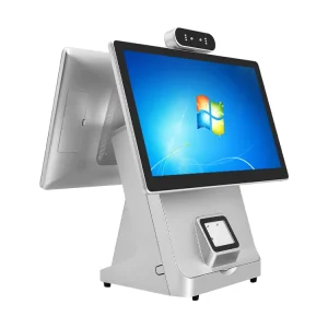 15.6 Inch Integrated Printer and Scanner All in One POS Computer Touch Dual Screen POS Computer for Retail Shop
