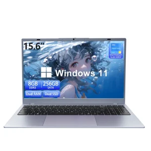 15.6 Inch Laptop Intel 6500Y 8GB DDR3 256GB SSD Full HD Display Integrated Graphics for Student & Business