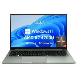 15.6 Inch Slim Laptop AMD Ryzen 7 4700U Aluminum Body Windows 11 Office Computer Notebook for Business Work