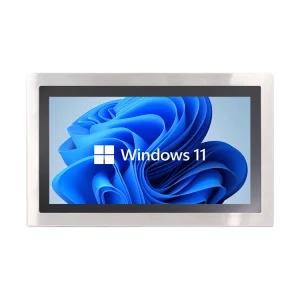 15.6 Inch Stainless Steel Waterproof Flat Capacitive Touch Screen Industrial Monitor IP65 IP67 Grade Android Ubuntu Touch