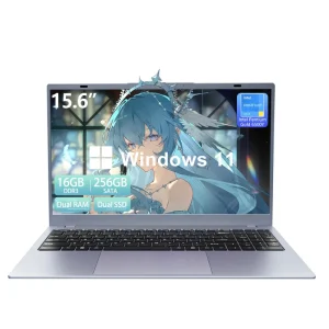 15.6 Inch Student Laptop Intel Pentium Gold 6500Y 16GB RAM 256GB SSD Windows 11 Pro