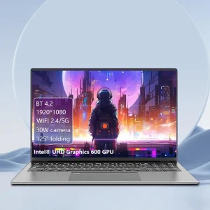 15.6 Inch Ultra Thin Portable Laptop 1920*1080 6GB+128GB 4 Core 4 Thread 125° Opening Angle PC