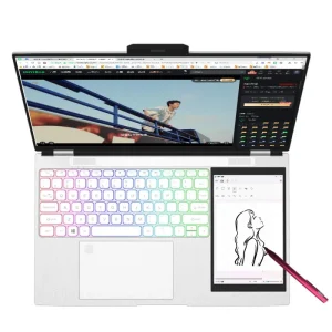15.6 inch Dual Screen 15.6+7inch Touch Screen Handwriting Computer N5105 Business Laptop Student Game Notebook