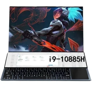 16 Inch +14 Inch Dual Screen IPS Touch Dual Screen Notebook Intel Xeon W-10855M Portable Ultra Slim Netbook Laptop
