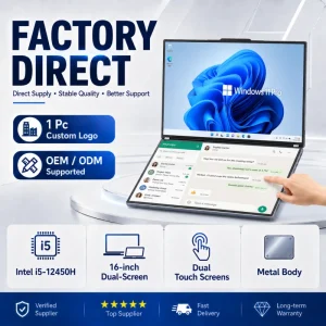 16 Inch Ordinateur Intel Core I5 12450H Windows Business Dual Screen Touch Office Laptop