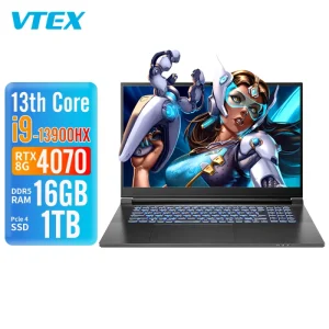 17.3 Inch QHD 144Hz Gaming Notebook Core I9-13900Hx RTX 4060 4070 8G Desktop Laptop with DDR4 Video Memory UK Plugs