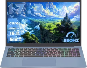 17.3″ Laptop Business I5-1038GN7 2TB Win 11 High Refresh Fingerprint Unlock Student Gaming Computer