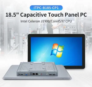 18.5 Inch Capacitive Touch Panel PC 4 COM With IP65 Waterproof DDR3 Windows 7 All In One Linux VESA Standards Industrial Panel PC