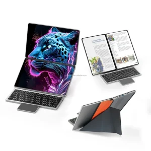 2 in 1 Tablet PC Full Metal Dual Screen Foldable Intel I3 1215U Wifi 6 Rotatable Touch Screen Laptop Computor with Keyboard