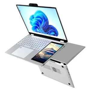 2025 Hot 15.6″ Inch Double Screen 16GB+512GB Intel Celeron N5095 Personal Note Book PC Laptop