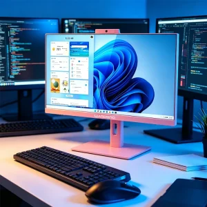 23.8/27 Inch All in One PC Core I3/i5 8GB RAM 256GB SSD+HDD USB Desktop Computer Monoblock for Call Center