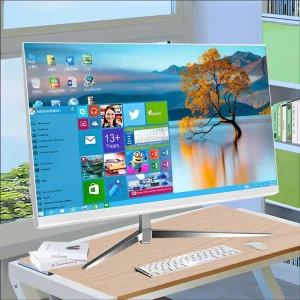 23.8 Inch All in One PC Slim Desktop Computer Core i3 10110U 16GB 512GB SSD AIO Computer with UPS Battery