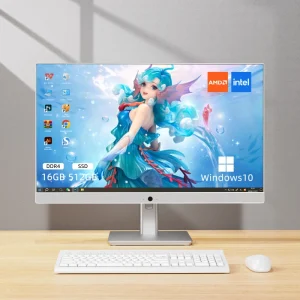 23.8 Inch E240 Touch Screen All in One PC White LCD Display CPU Support 2*DDR4 Max 32G 1333/1600 Compatible Windows 7/8/10/LINUX
