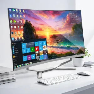 24″ 27″ 32″ All in One PC Intel Core I7 I5 I3 8GB RAM 256GB SSD 1920*1080p HD LED Curve Screen Monoblock Computer