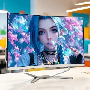 24″ Curved Monoblock Desktop Computer All in One Pc Core I3 I5 I7 Wifi AIO PC 8GB 256GB Computer All in One Pc I7
