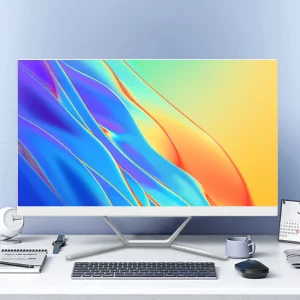 24 Inch All in One Desktop Computer Ultra Narrow Frame J4125 Quad Core 8G RAM 128G SSD Built in WiFi for Home Office